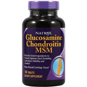 Natrol, Glucosamina Condroitina e MSM - 150 Tabletes