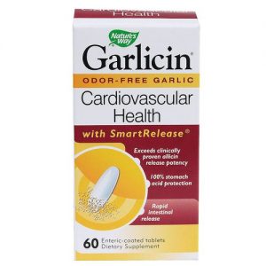 Nature's Way, Garlicin® Saúde Cardiovascular - 60 Comprimidos