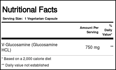 Paradise Herbs, V-Glucosamina 750 mg - 60 Cápsulas Vegetarianas - Imagem 3