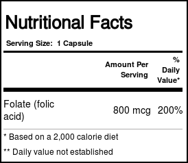 Bluebonnet Nutrition Folic Acid - 800 mcg - 90 Cápsulas Vegetarianas - Imagem 3