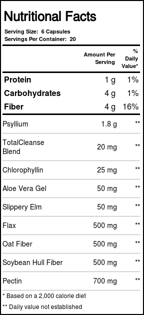 Solaray, Total Cleanse™ Fibra Diária - 120 Cápsulas - Imagem 4