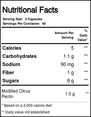 Nutricology, Pectina Cítrica Modificada - 120 Cápsulas - Imagem 4