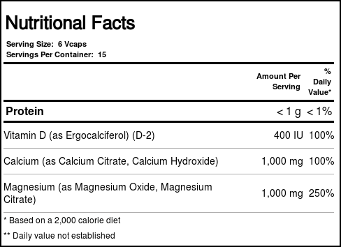Solaray Cal-Mag Citrato de 1:1 com Vitamina D 90 Cápsulas Vegetarianas - Imagem 4