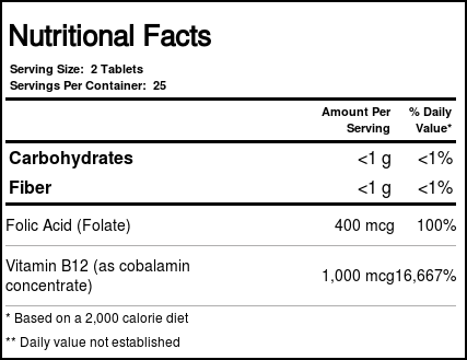 Nature's Life B-12 1000 mcg 50 Tabletes - Imagem 4