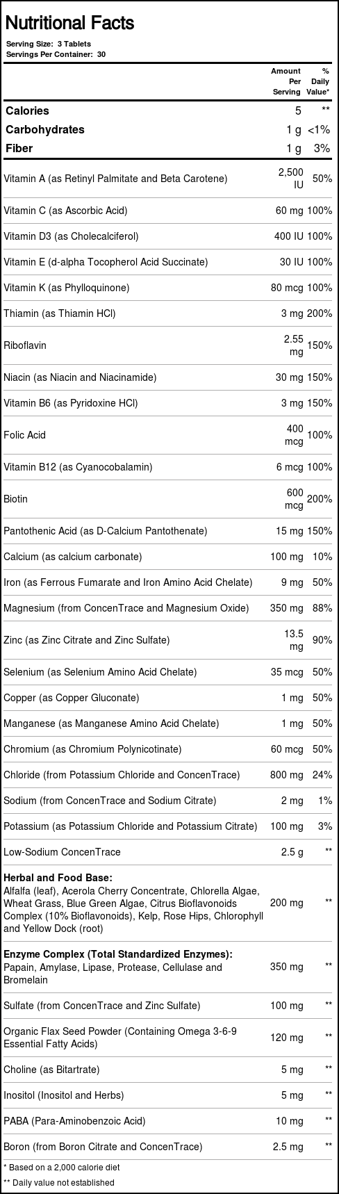 Trace Minerals Research Electro-Vita-Min diários 5 90 Tabletes - Imagem 5