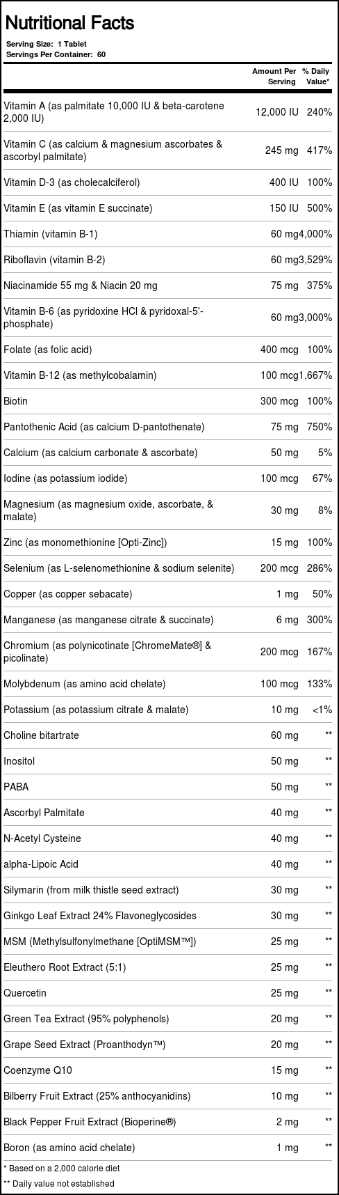 Source Naturals, Advanced One™ Multiplo 5000 - 60 Comprimidos - Imagem 4