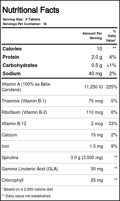 Spirulina Orgânica 500 mg Now Foods 100 Tabletes - Imagem 2