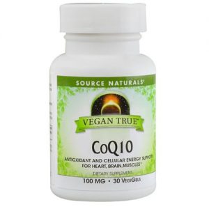 Source Naturals, Vegan True™ CoQ10 100 mg - 30 Cápsulas em Gel