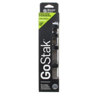 Sundesa Blender Bottle GoStak, Preto - Starter 4Pak