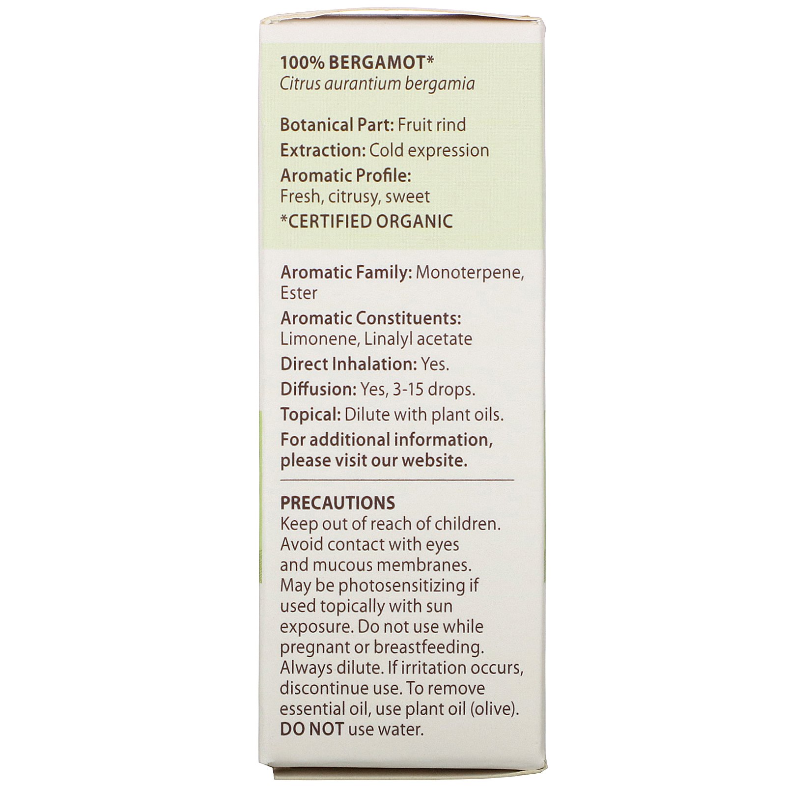 Pranarom, Essential Oil, Bergamot, .17 fl oz (5 ml) - Imagem 3
