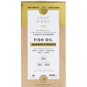 Enzymedica, Aqua Biome, Fish Oil, Maximum Strength, Lemon Flavor, 2,000 mg, 60 Softgels
