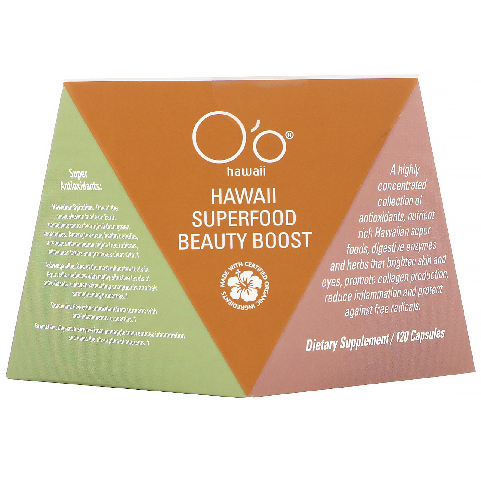 O'o Hawaii, Hawaii Superfood Beauty Boost, 120 Capsules - Imagem 2