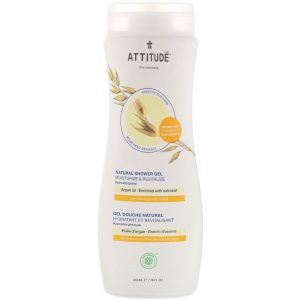 ATTITUDE, Gel de Banho Natural, Hidratação e Revitalização, Óleo de Argão, 16 fl oz (473 ml)