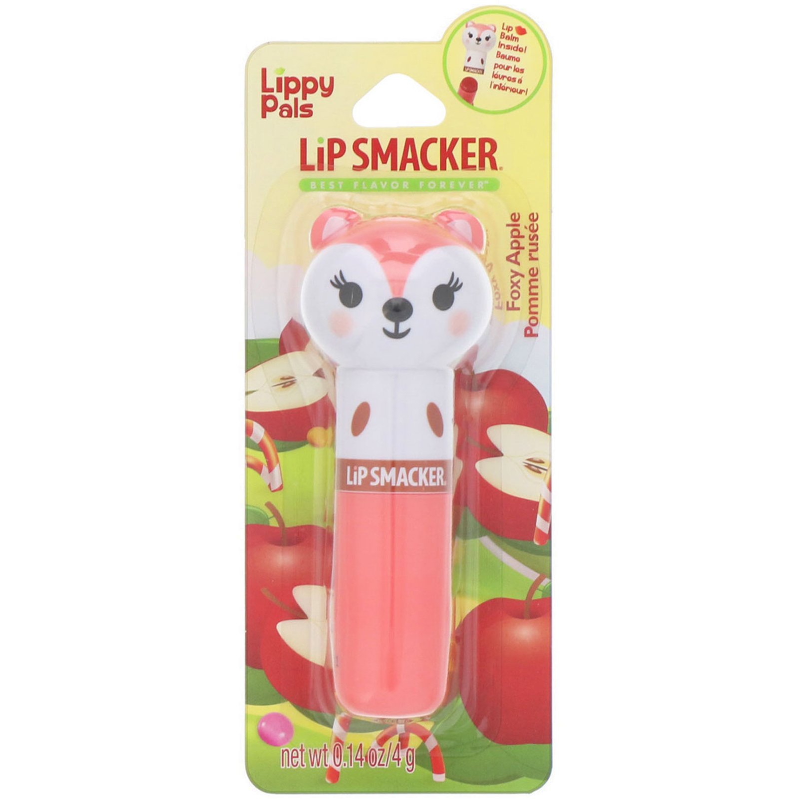Lip Smacker, Lippy Pals, protetor labial, Fox, Foxy Apple, 4 g