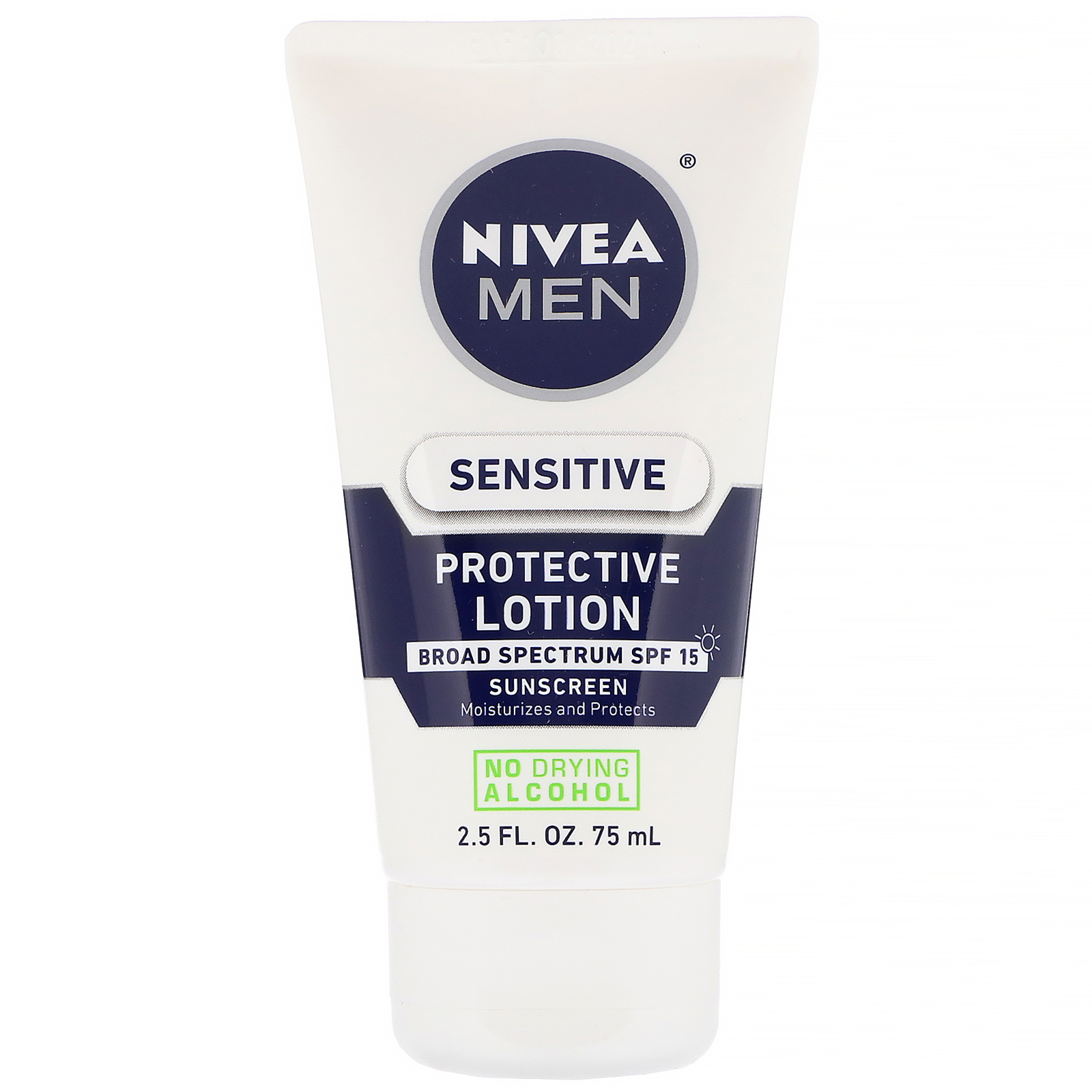 Nivea, Men, Sensitive, Loção Protetora, SPF 15, 75 ml (2,5 fl oz)