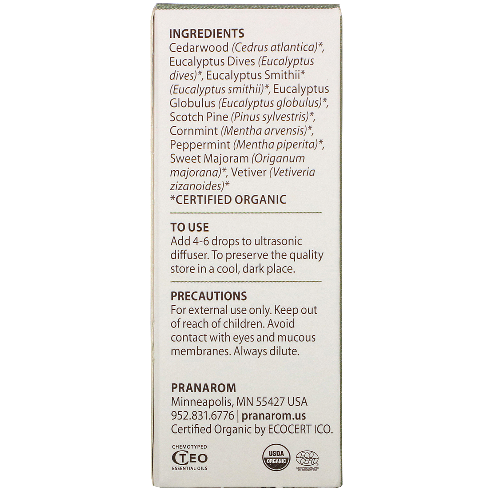 Pranarom, Essential Oil, Diffusion Blend, Purity, .17 fl oz (5 ml) - Imagem 3