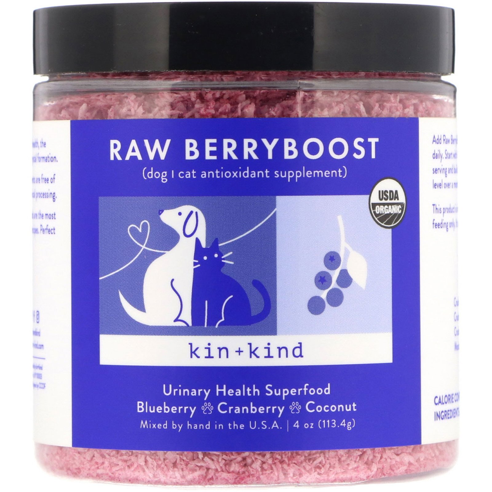 Kin+Kind, Raw BerryBoost, Superalimento para Saúde Urinária, 113,4 g (4 oz)