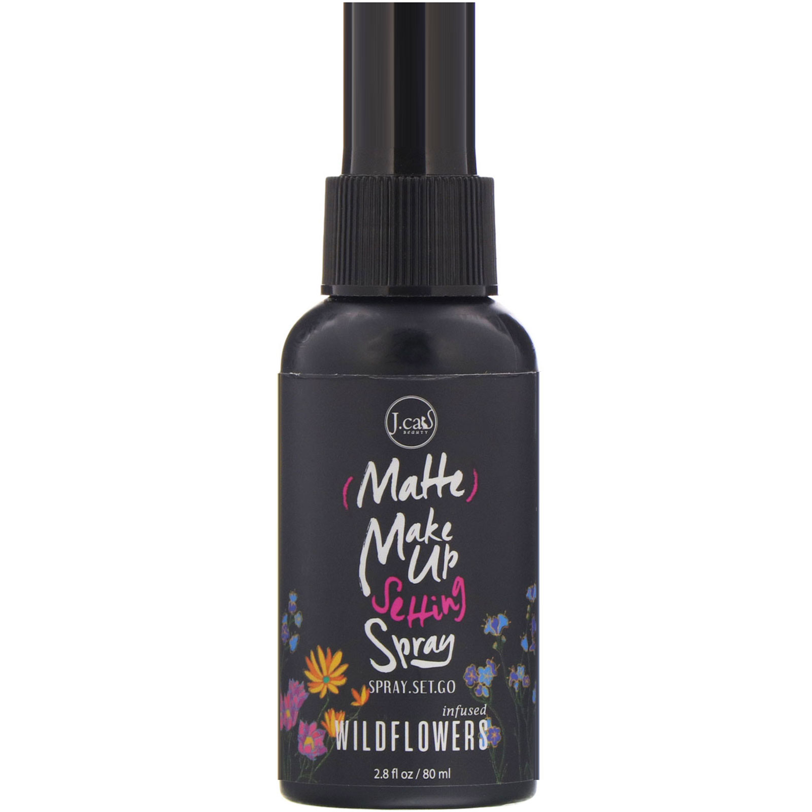 J.Cat Beauty, Spray fixador de maquiagem matte, SS101 Wildflowers, 80 ml