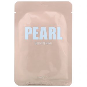 Lapcos, Máscara Asiática de Pérolas, Iluminadora, 1 Folha, 24 ml (0,81 fl oz)