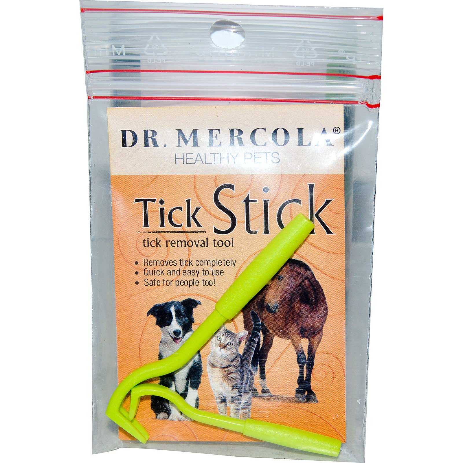 Dr. Mercola, Tick Stick, Ferramenta de Remoção de Carrapatos, 2 Sticks