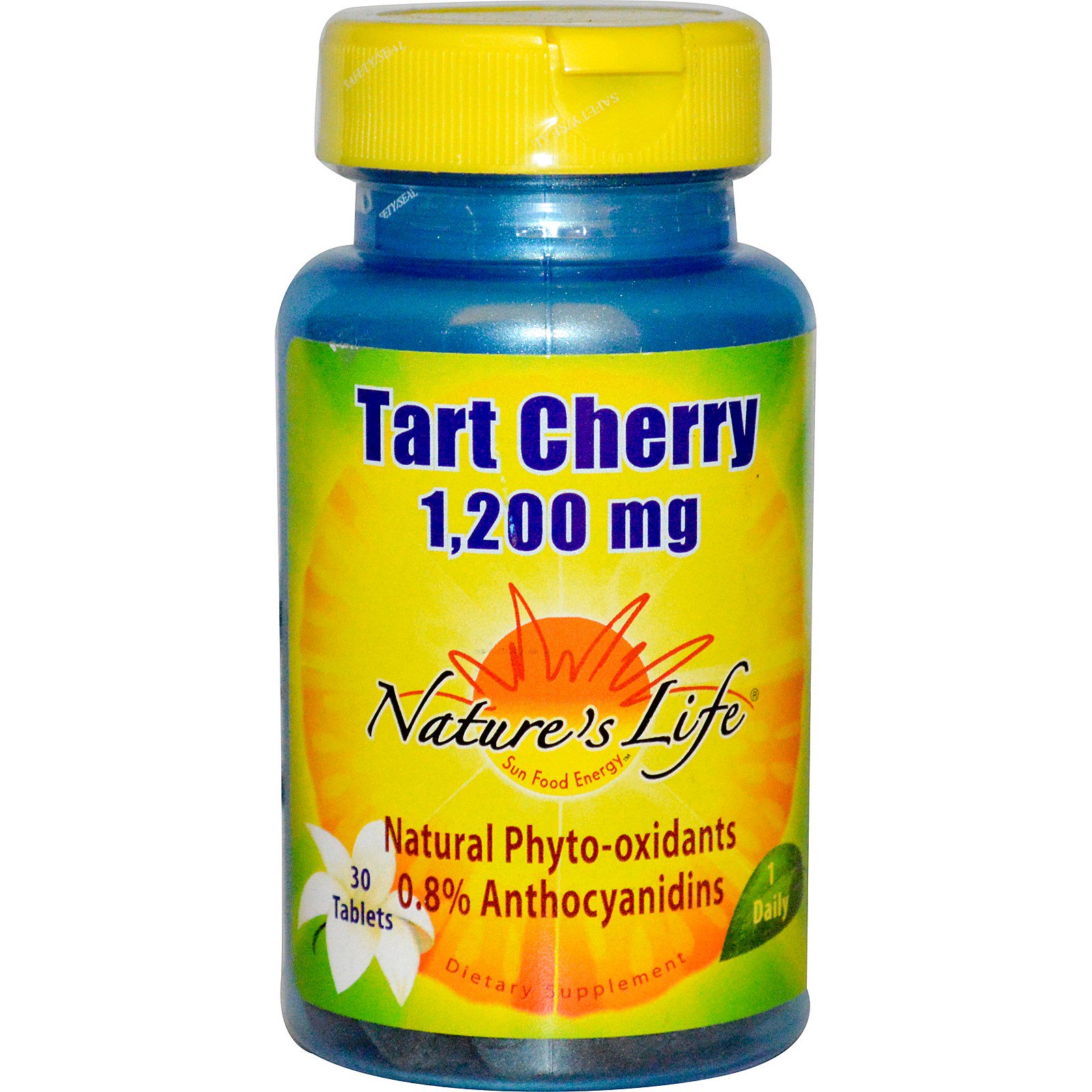 Nature's Life, Tart Cherry, 1.200 mg, 30 Comprimidos