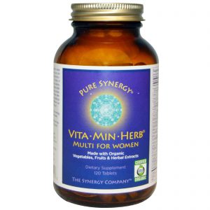The Synergy Company, Vita·Min·Herb, Multivitamínico para Mulheres, 120 Comprimidos