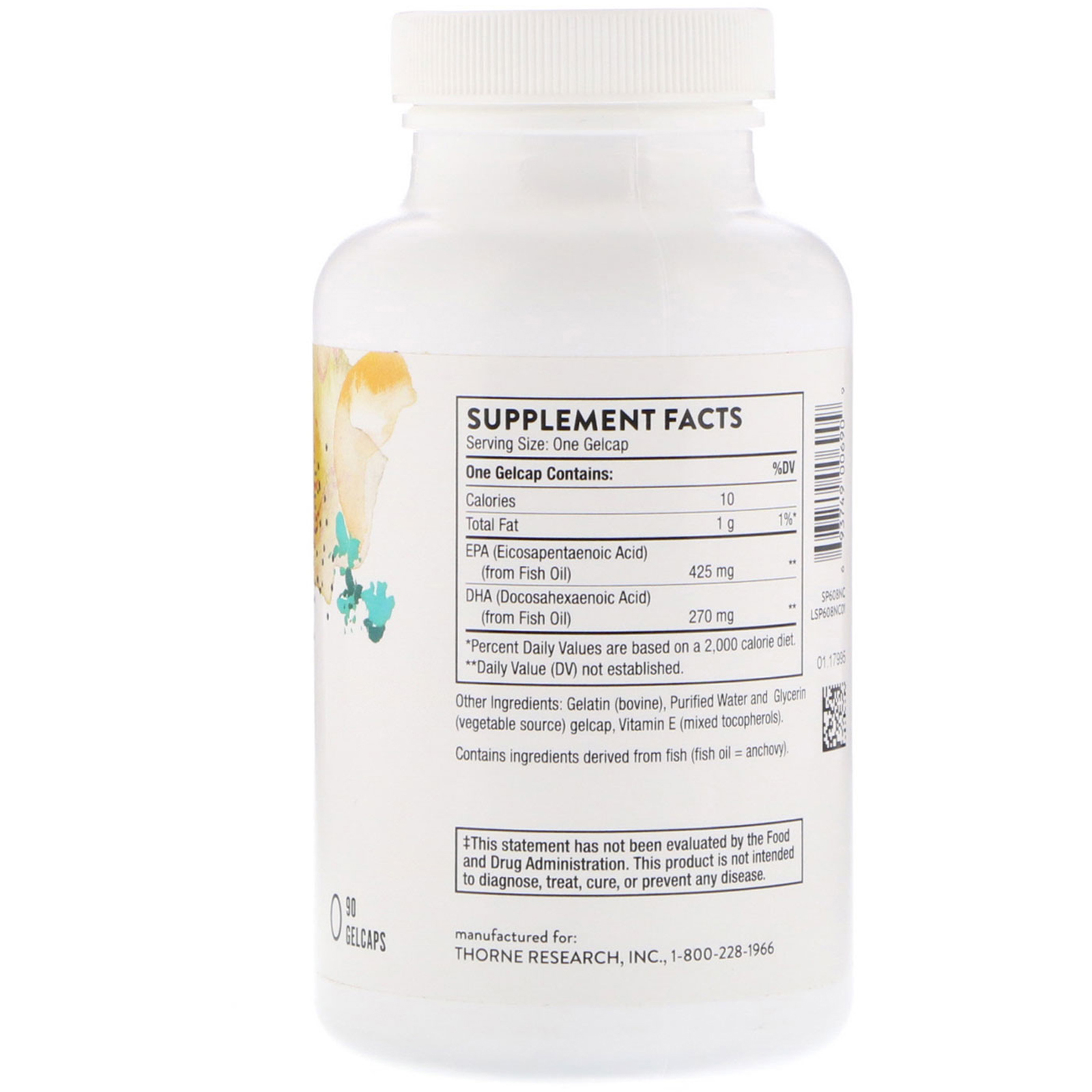 Thorne Research, Super EPA, EPA e DHA, 90 Cápsulas Gelatinosas - Imagem 2