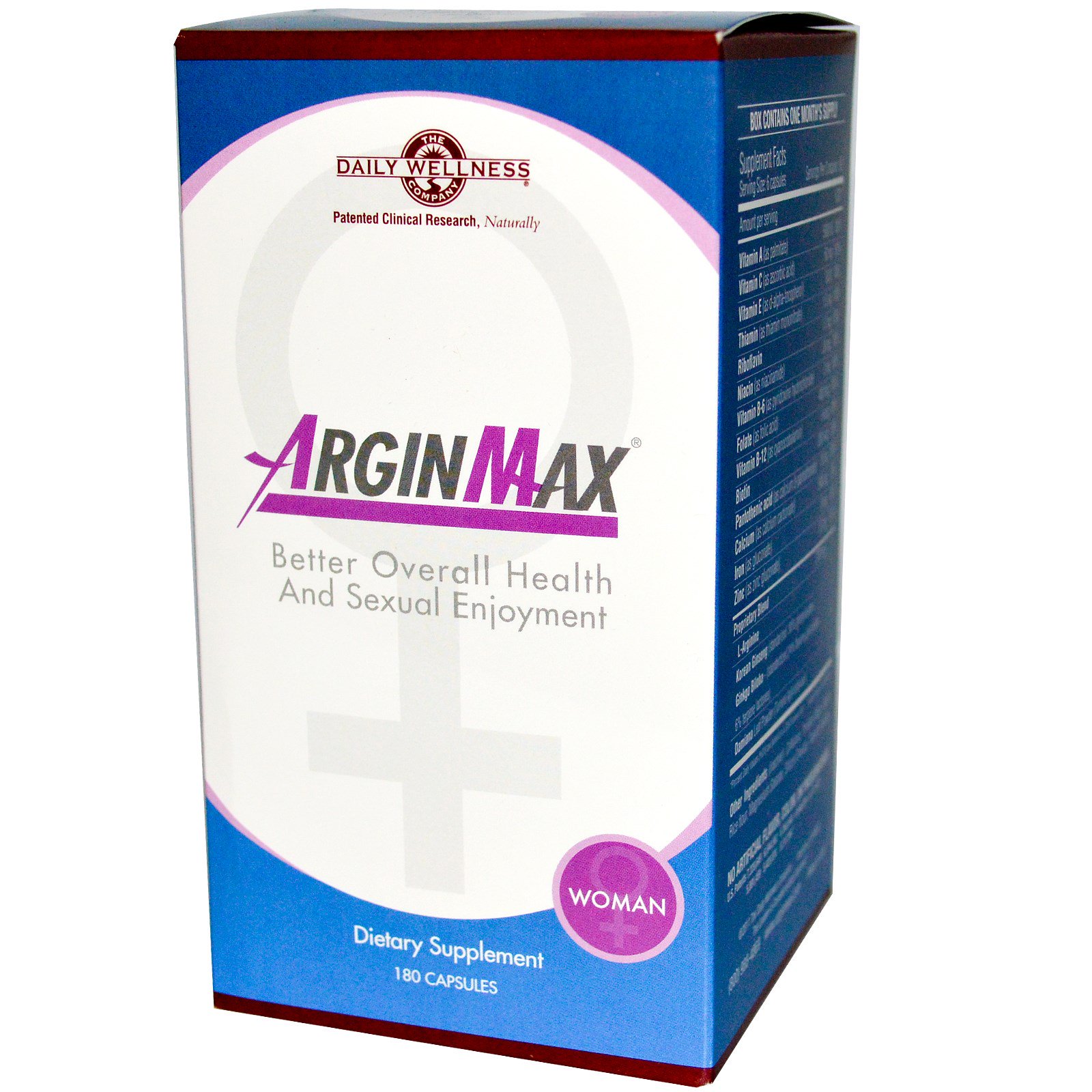 Daily Wellness Company, ArginMax para Mulheres, 180 Cápsulas