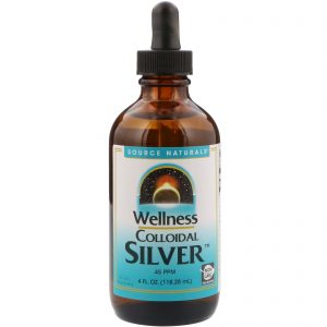 Source Naturals, Prata coloidal para bem-estar, 45 PPM, 4 fl oz (118,28 ml)