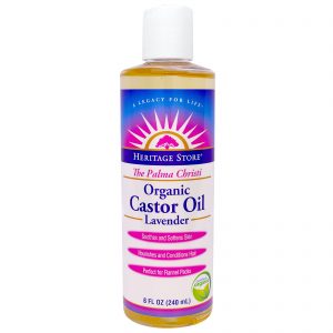 Heritage Store, The Palma Christi, Óleo Casto Orgânico, Lavanda, 240 ml