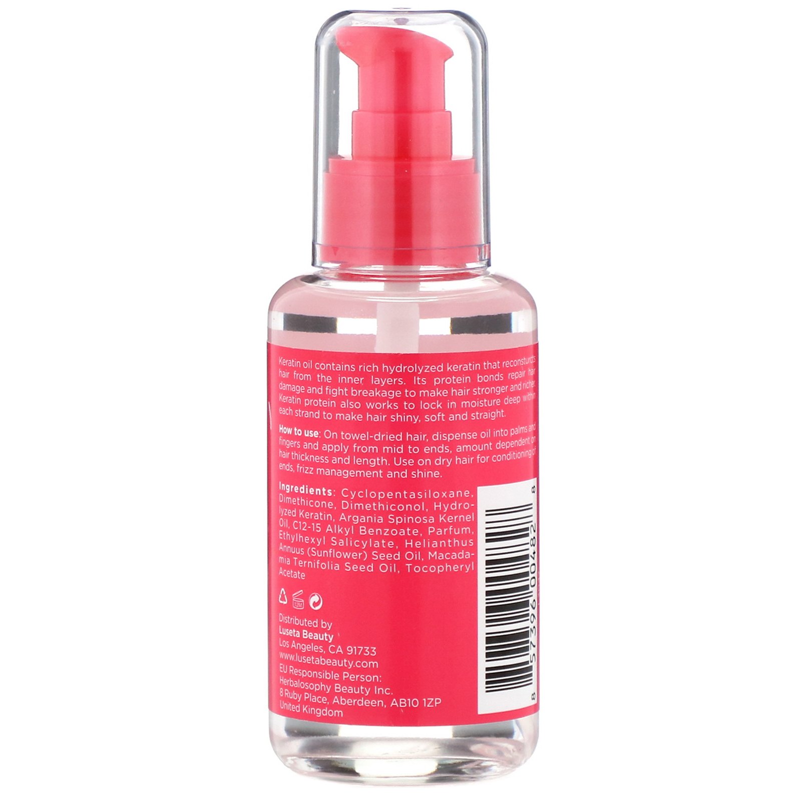 Luseta Beauty, Óleo de Queratina, Sérum Leve Reparador e Suavizante, 100 ml (3,38 fl oz) - Imagem 2