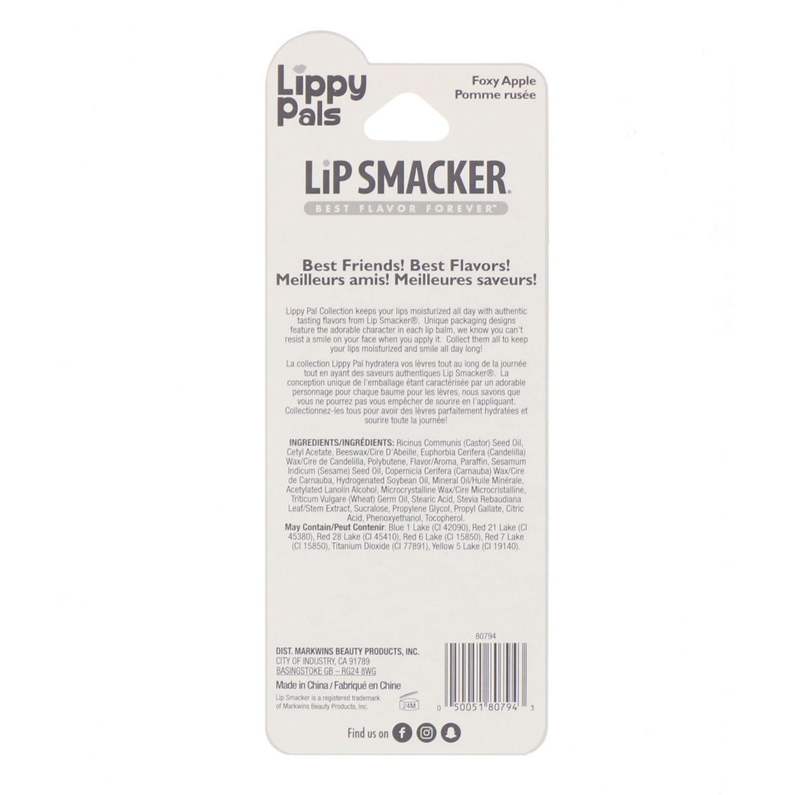 Lip Smacker, Lippy Pals, protetor labial, Fox, Foxy Apple, 4 g - Imagem 2