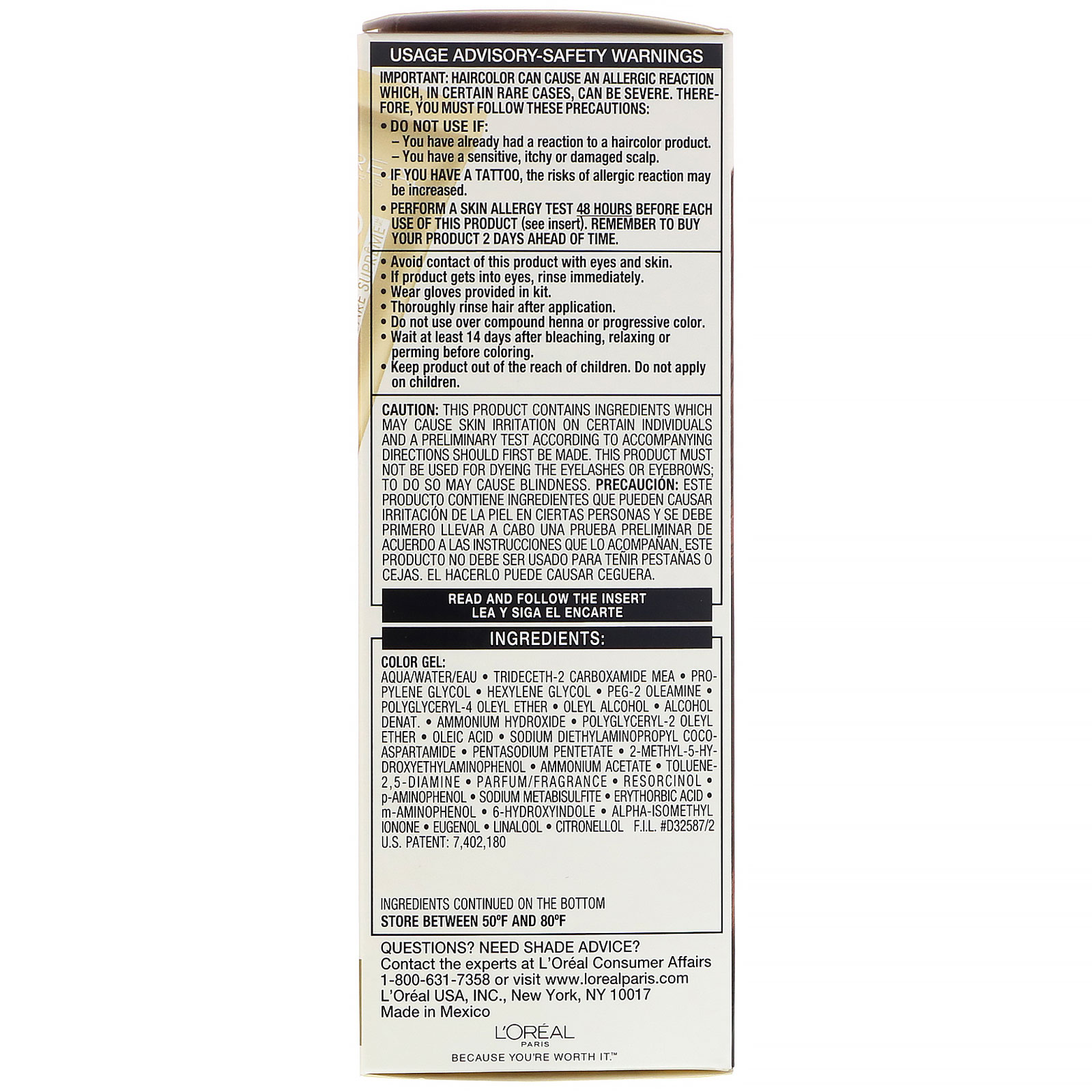 L'Oreal, Superior Preference, Sistema Fade-Defying Color + Shine, Warm, Dark Mahogany Brown 4M, 1 Aplicação - Imagem 2