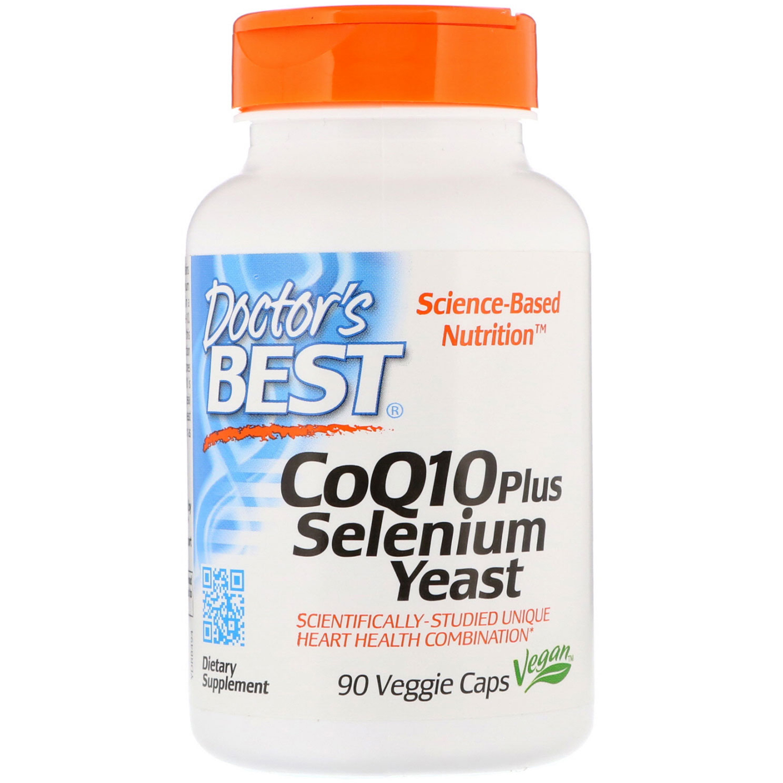 Doctor's Best, CoQ10 Mais Levedura e Selênio, 90 Cápsulas Vegetais