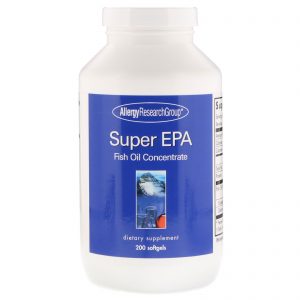 Allergy Research Group, Super Concentrado de Óleo de Peixe EPA, 200 Cápsulas Gelatinosas