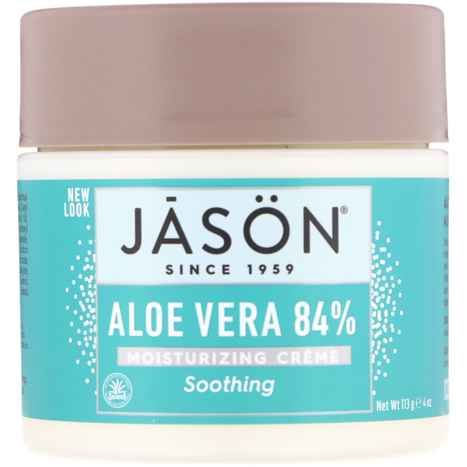 Jason Natural, Aloe Vera 84% Moisturizing Creme, 4 oz (113 g)
