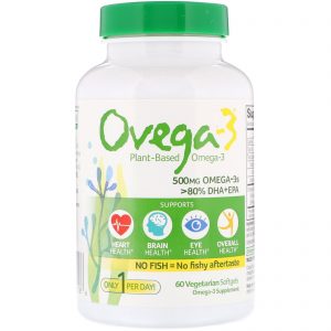 Ovega-3, Ovega-3, DHA + EPA, 500 mg, 60 Cápsulas Gelatinosas Vegetarianas