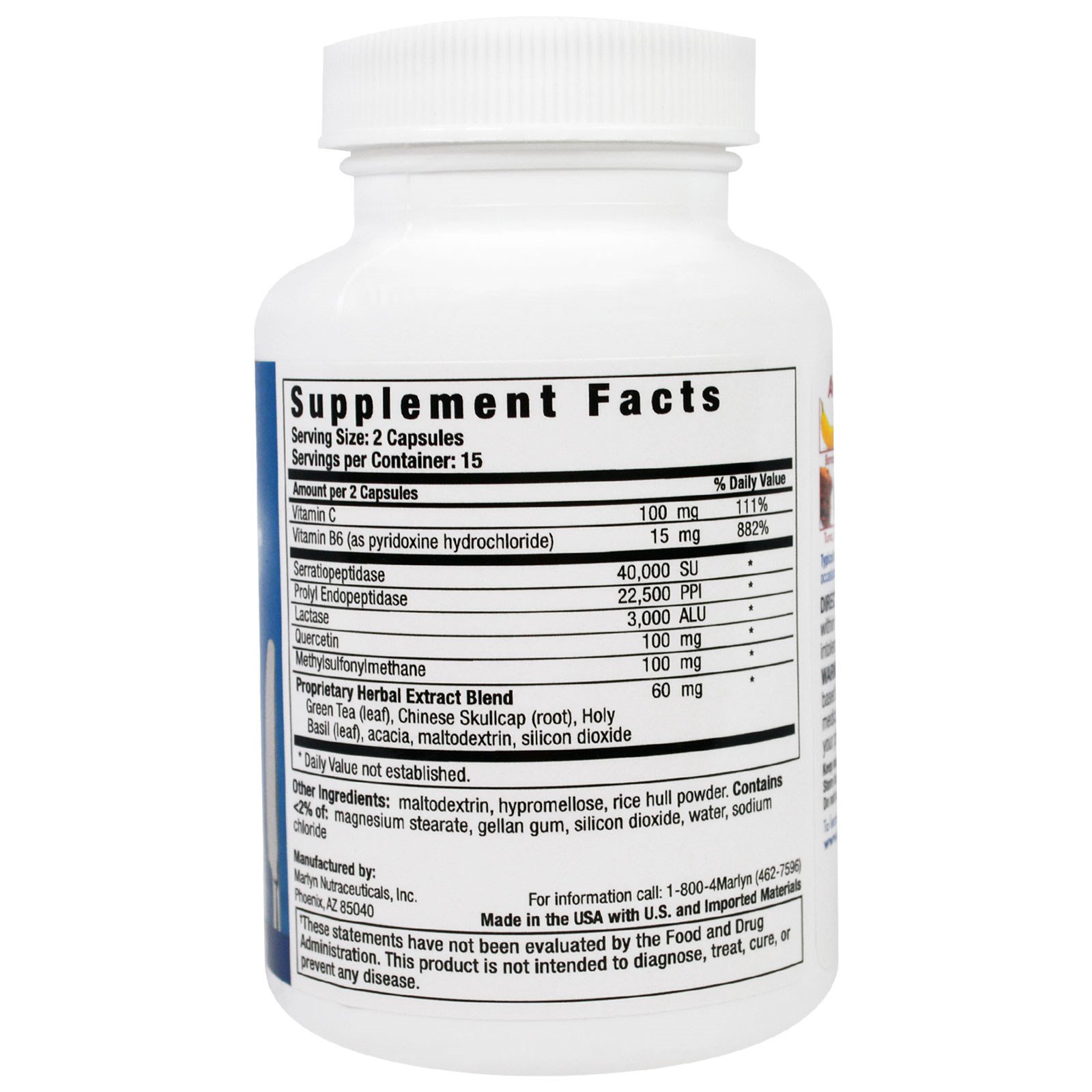 Naturally Vitamins, Histame, Suplemento Auxiliar à Intolerância de Alimentos, 30 cápsulas - Imagem 2
