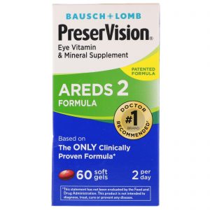 Bausch & Lomb, PreserVision, Fórmula AREDS 2, 60 Cápsulas Softgel