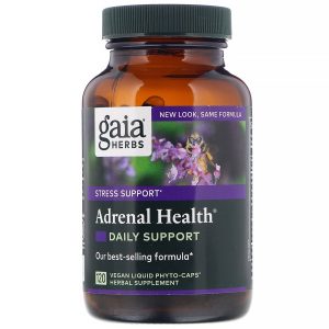 Gaia Herbs, Adrenal Health, Suporte Diário, 120 Phytocaps Líquidas Veganas