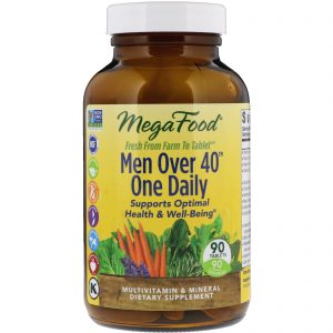 MegaFood, Men Over 40 One Daily, Fórmula Sem Ferro, 90 Comprimidos