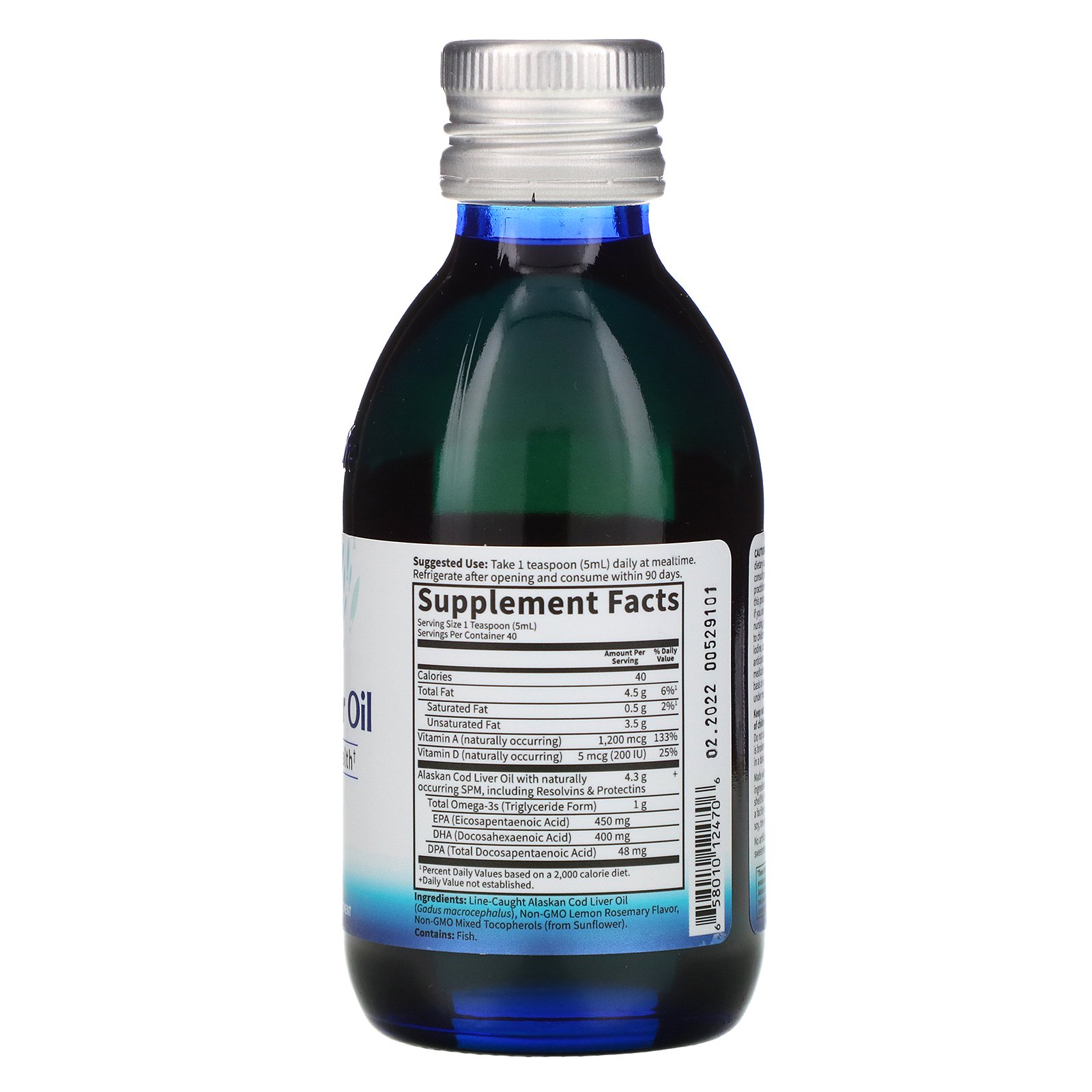 Garden of Life, Dr. Formulated, Alaskan Cod Liver Oil, Lemon, 6.76 fl oz (200 ml) - Imagem 2