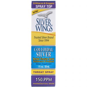 Natural Path Silver Wings, Prata Coloidal, Spray de Tintura Herbal, 150 PPM, frasco de 1 oz (30 ml)