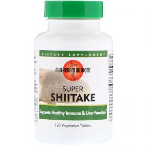 Mushroom Wisdom, Super Shiitake, 120 Comprimidos Vegetarianos