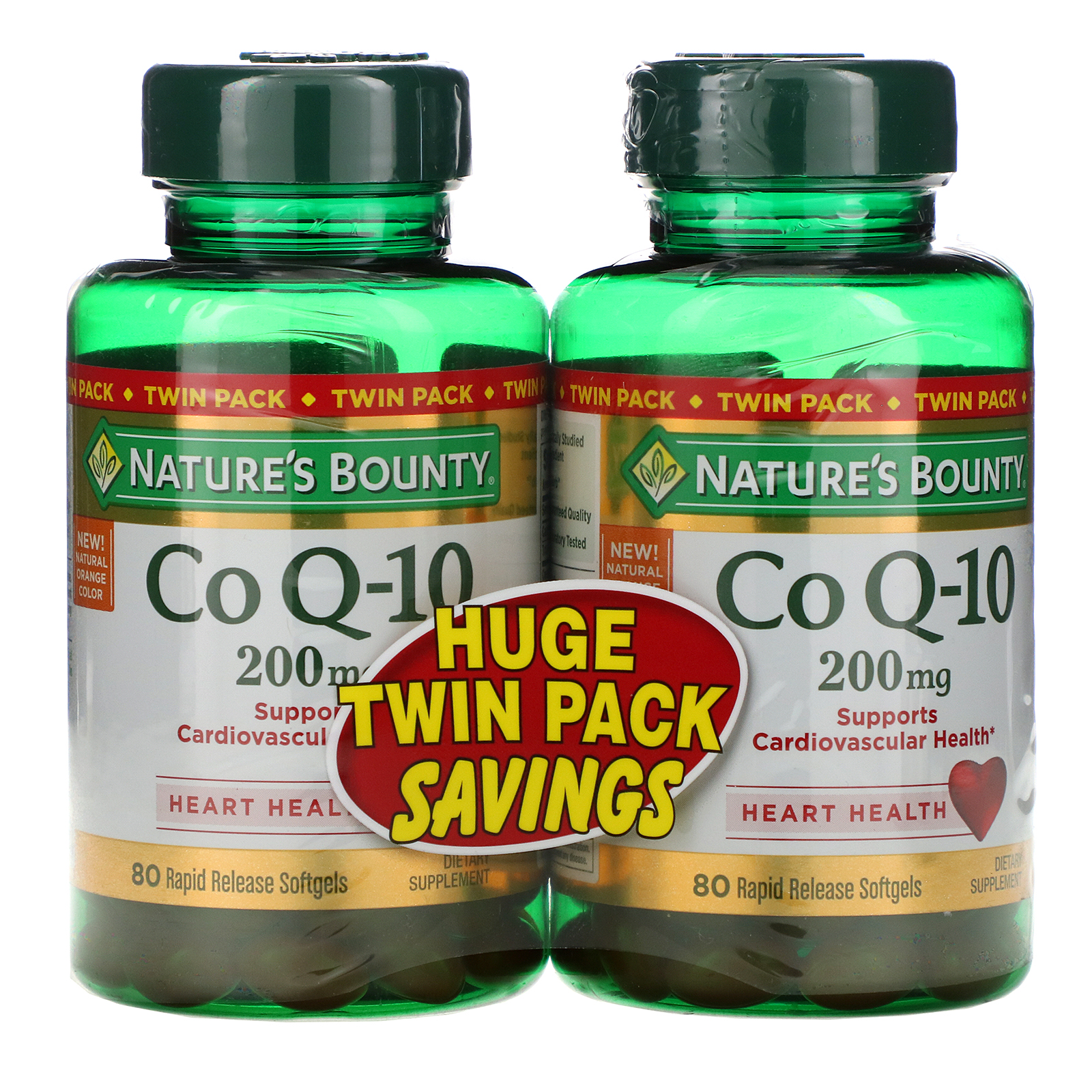 Comprar Natures Bounty Co Q 10 Pacote Duplo 200 Mg 80 Cápsulas Gelatinosas De Liberação 8246