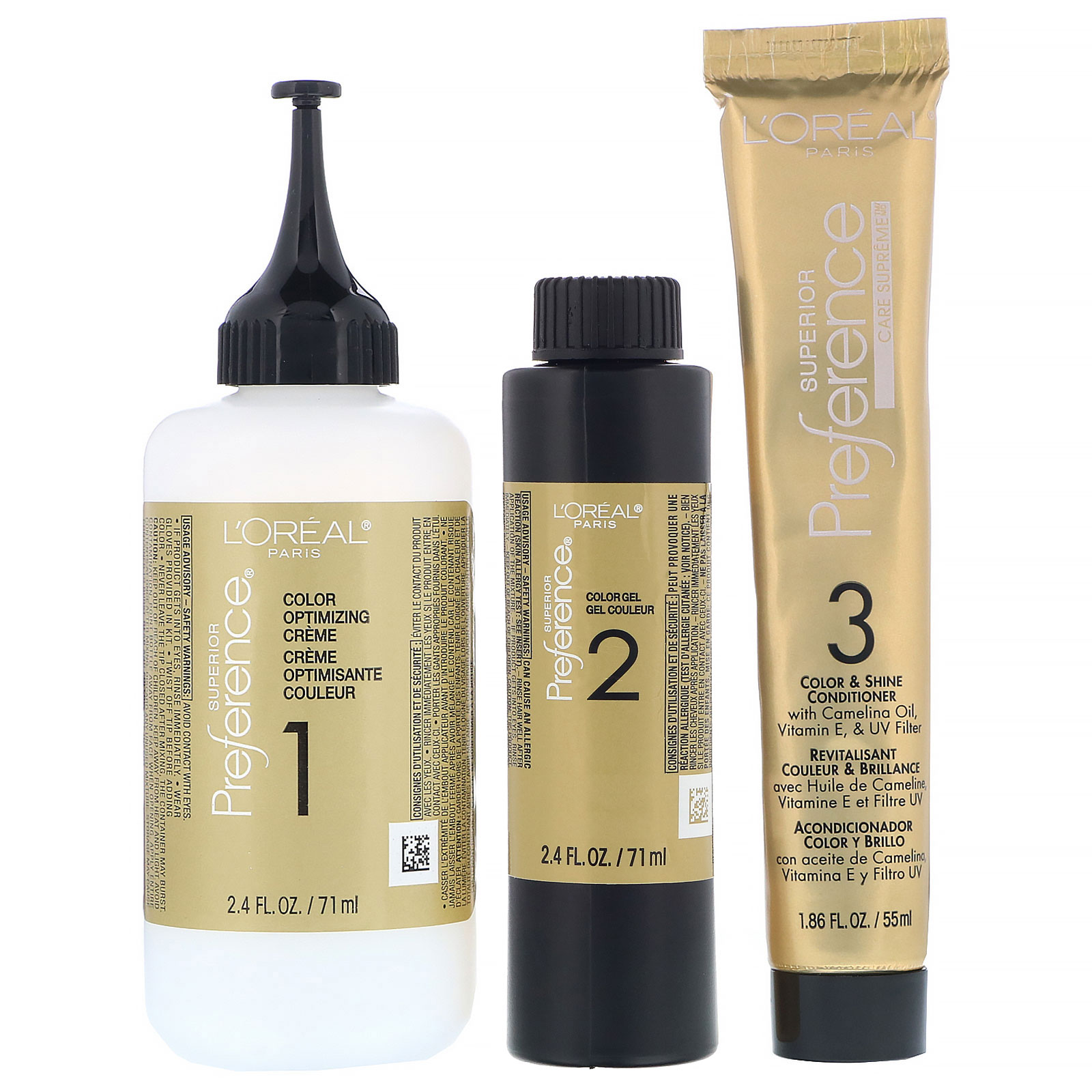 L'Oreal, Superior Preference, Sistema Fade-Defying Color + Shine, Warm, Dark Mahogany Brown 4M, 1 Aplicação - Imagem 3