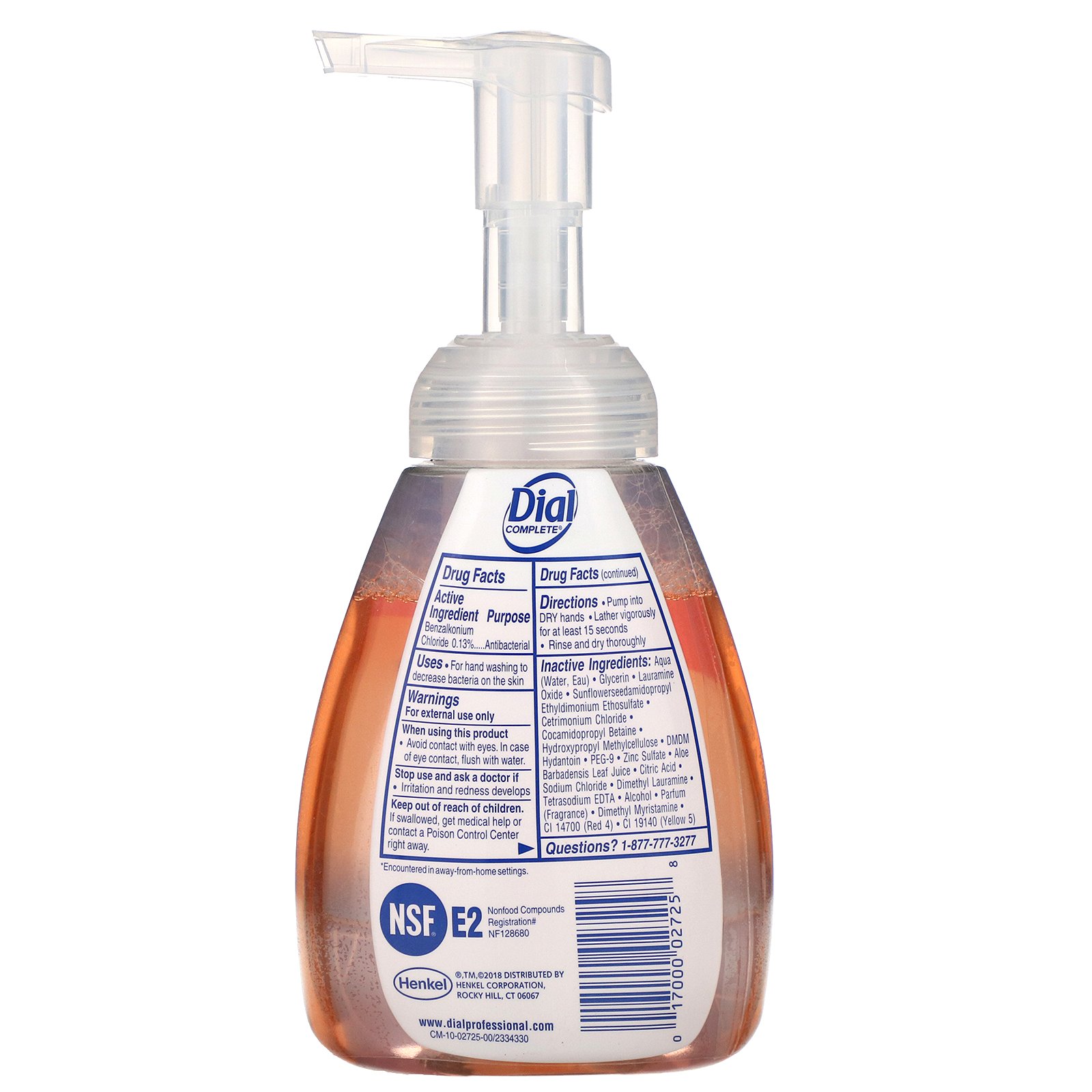 Dial, Complete, Foaming Anti-Bacterial Hand Wash, Original Scent, 7.5 fl oz (221 ml) - Imagem 2