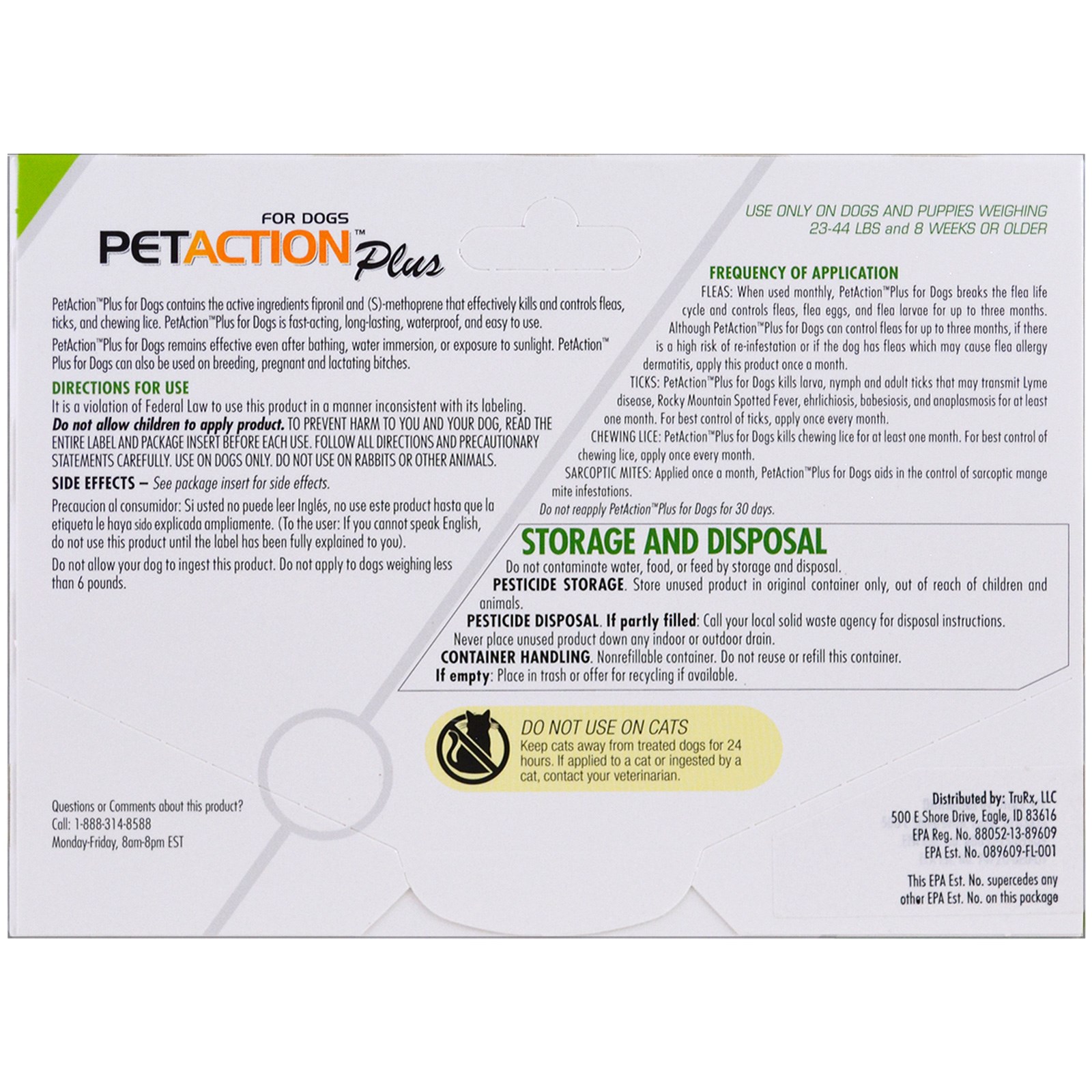 PetAction Plus, Para Cães de Porte Médio, 3 Doses- 0,045 fl oz (1,3 ml) - Imagem 2