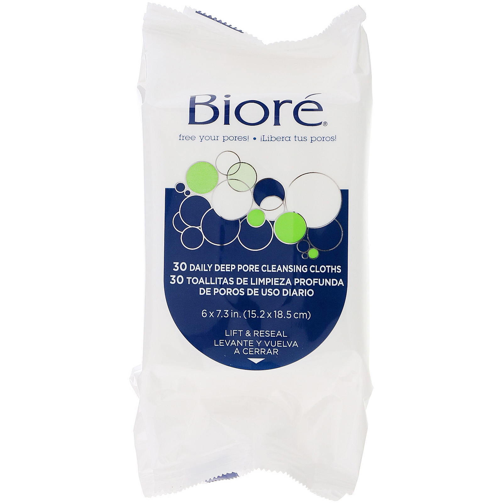 Biore, Lenços de limpeza diária profunda de poros, 60 lenços pré-umedecidos - Imagem 3