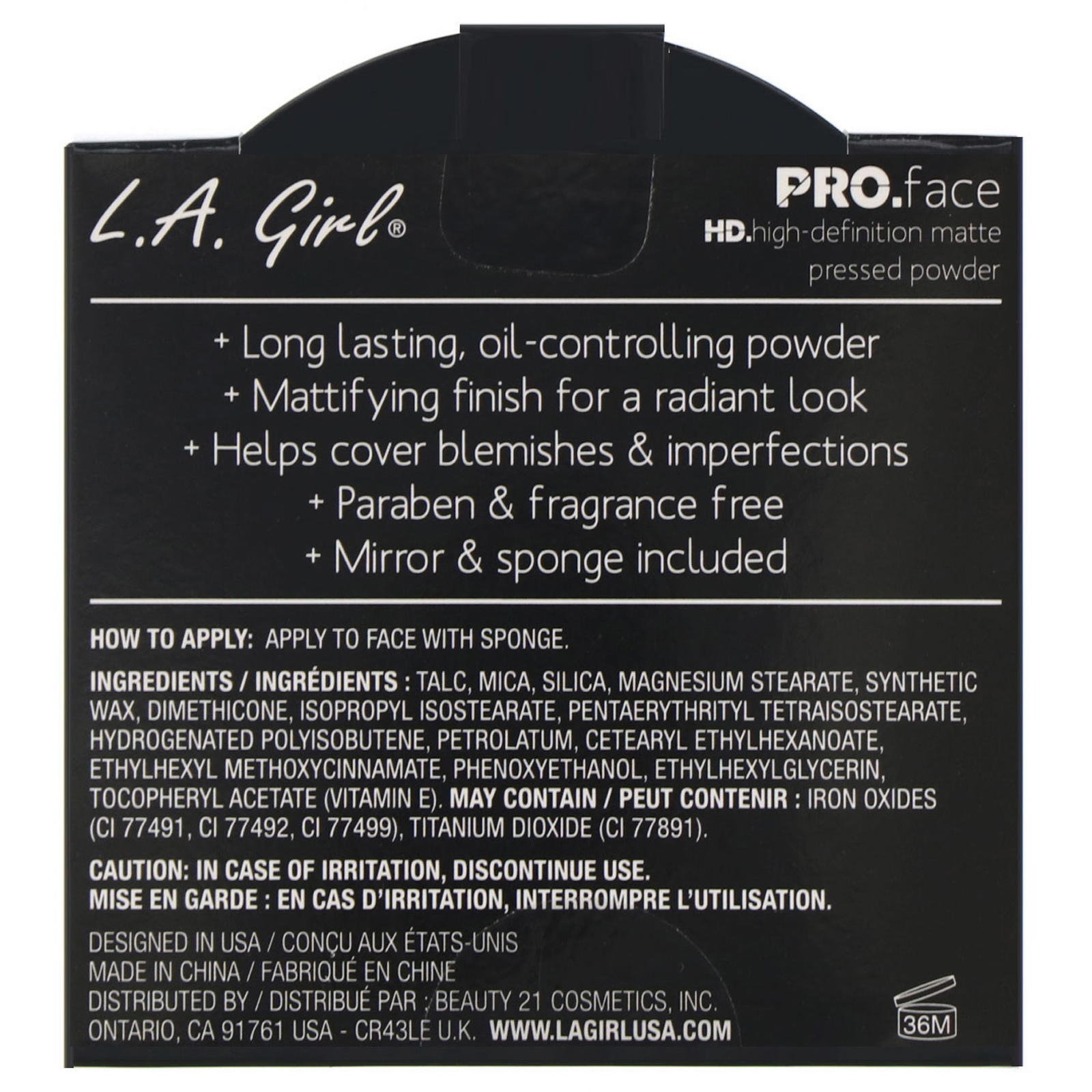 L.A. Girl, Pó prensado mate Pro Face HD, True Bronze, 7 g - Imagem 3